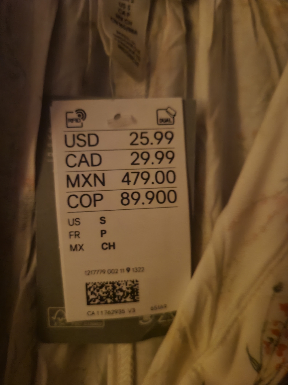 H&M Cream Floral Ruffle-Hem Dress - Picture 4 of 10